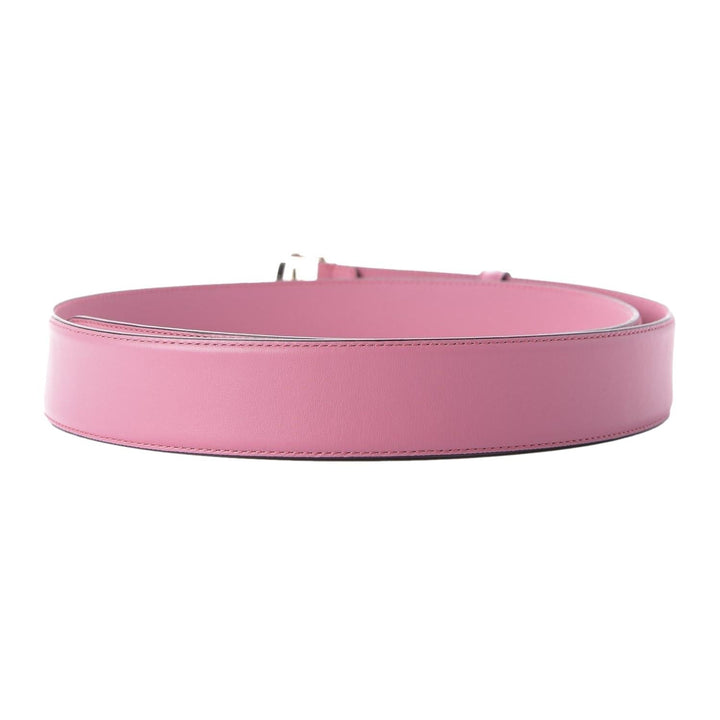 Gucci Glossy Pink Leather Interlocking GG Buckle 95/38 Belt 546386