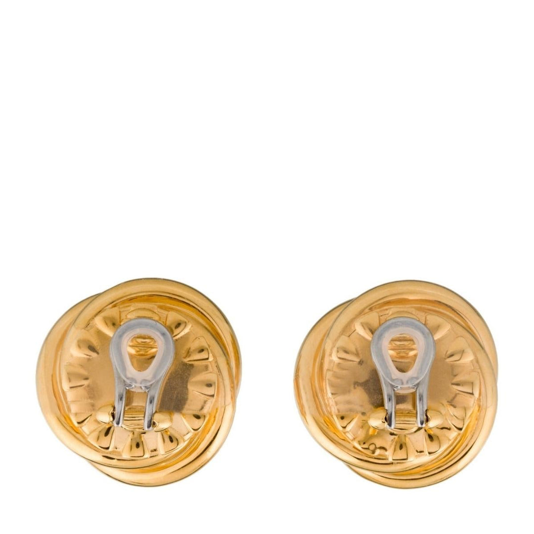 Gold-tone Double G Faux Pearl Clip-on Earrings