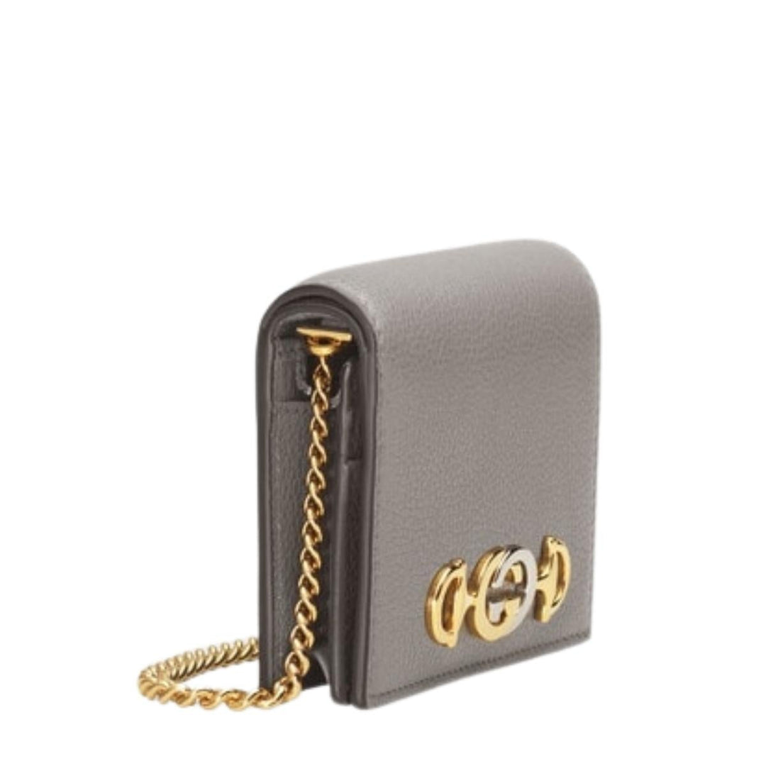Gray Zumi Grainy Card Case Wallet