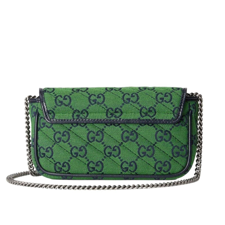 Green GG Marmont Multicolour Super Mini Bag