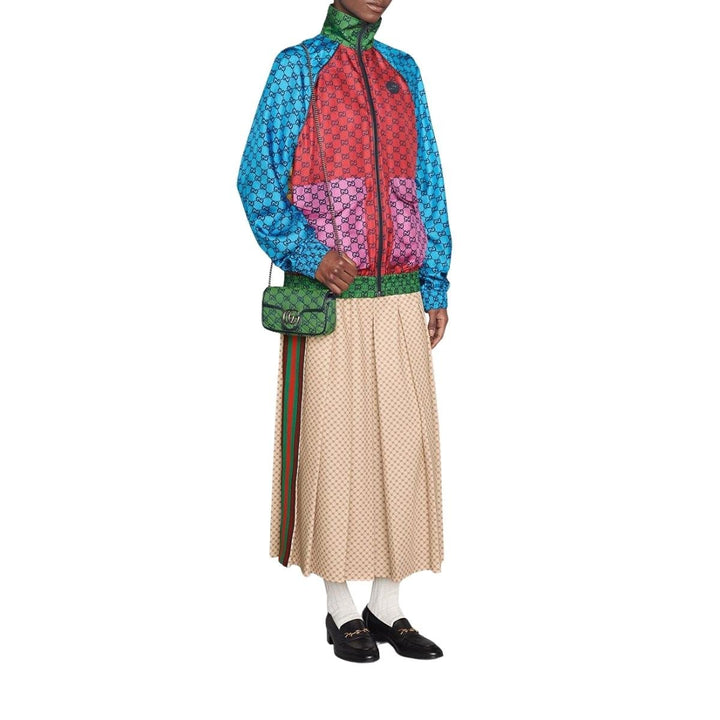 Green GG Marmont Multicolour Super Mini Bag