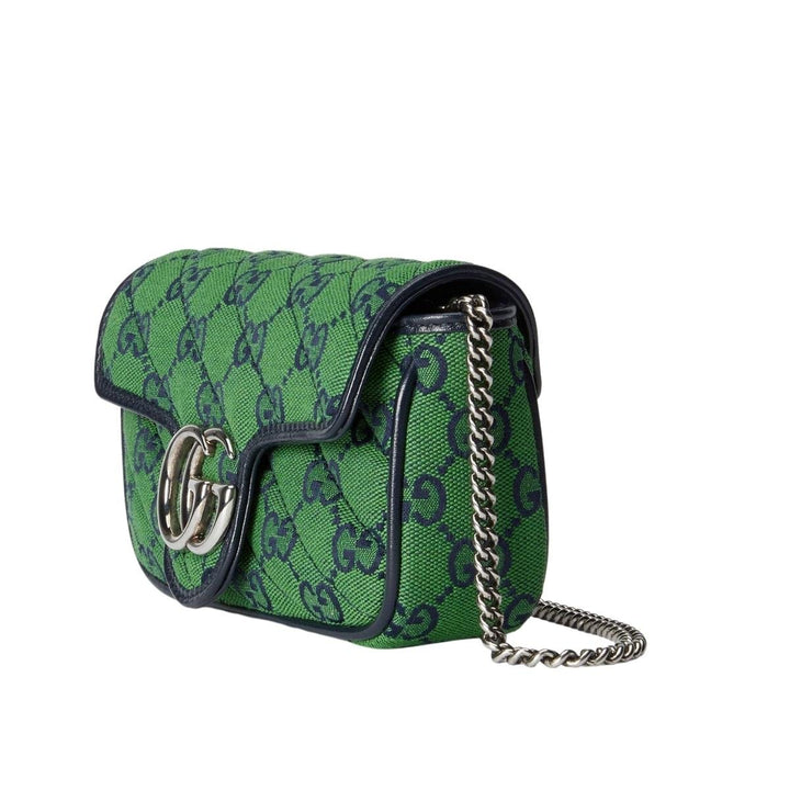 Green GG Marmont Multicolour Super Mini Bag