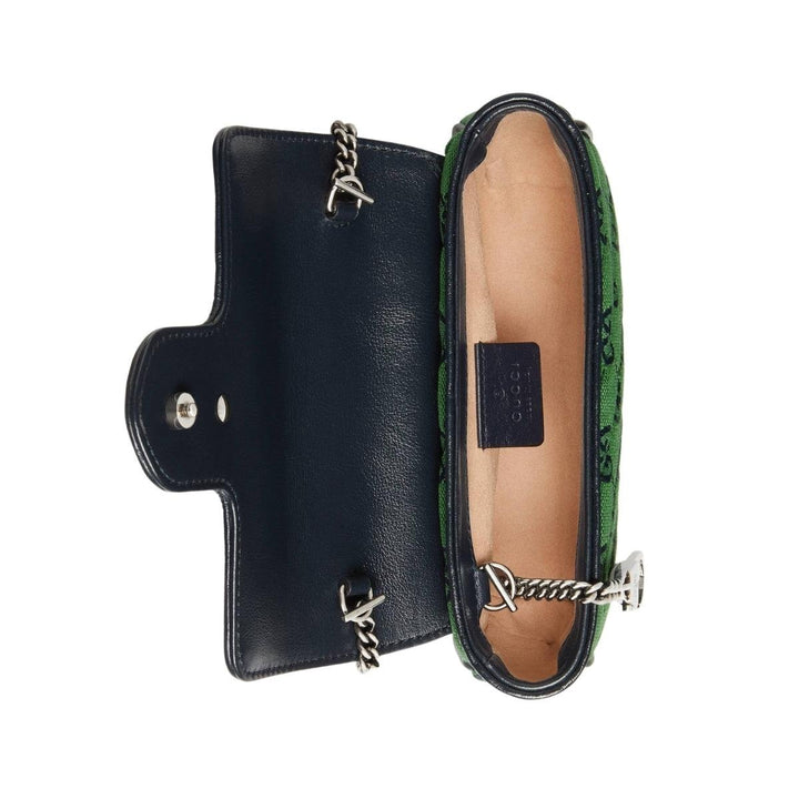 Green GG Marmont Multicolour Super Mini Bag
