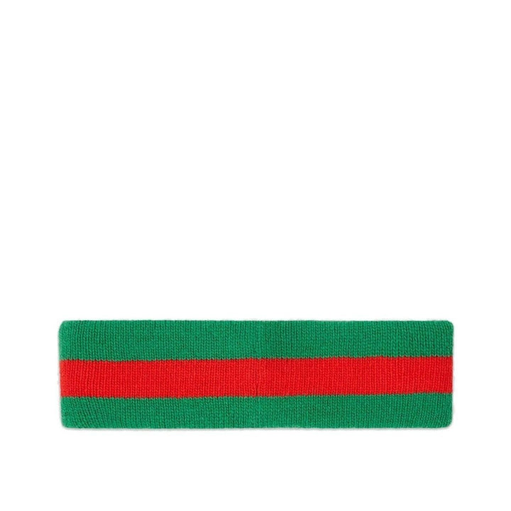 Green Web Wool Headband Interlocking G