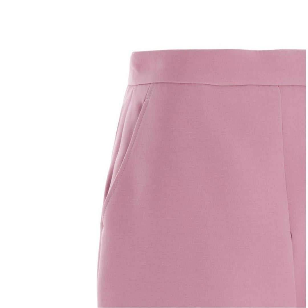 High-rise Wide Silk-blend Pants
