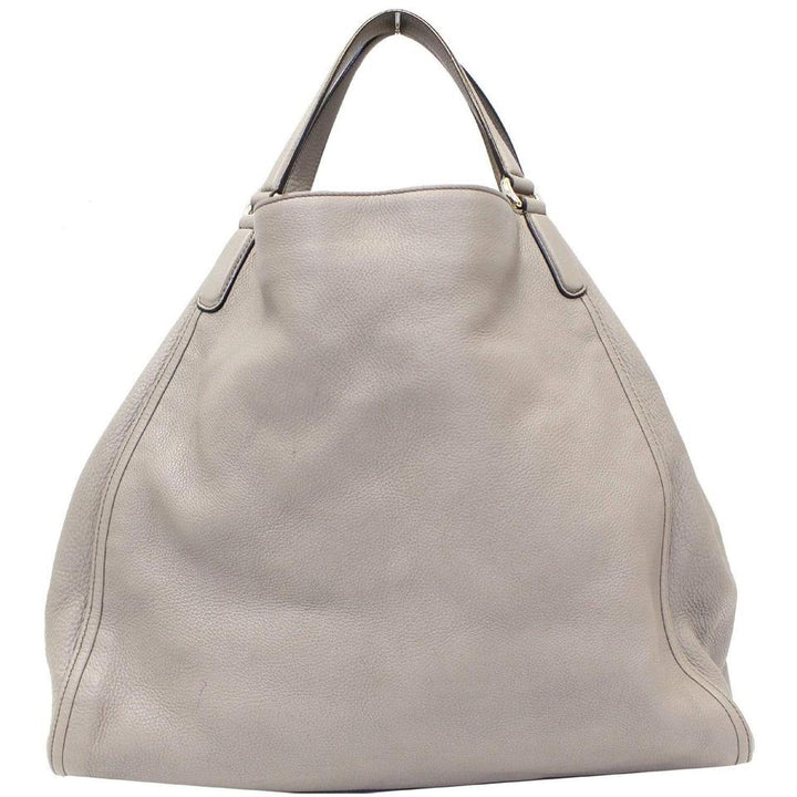 G*G Hobo Soho Leather Large Tote Taupe Shoulder Bag