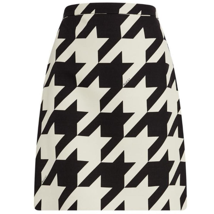 Gucci-Houndstooth Mini Skirt - Runway Catalog
