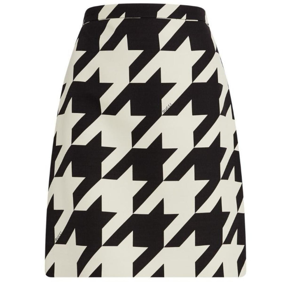 Gucci-Houndstooth Mini Skirt - Runway Catalog