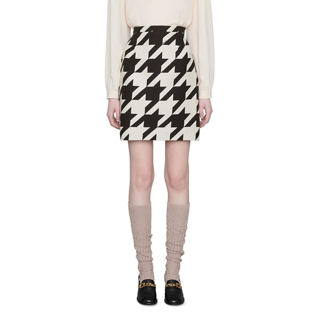Houndstooth Mini Skirt