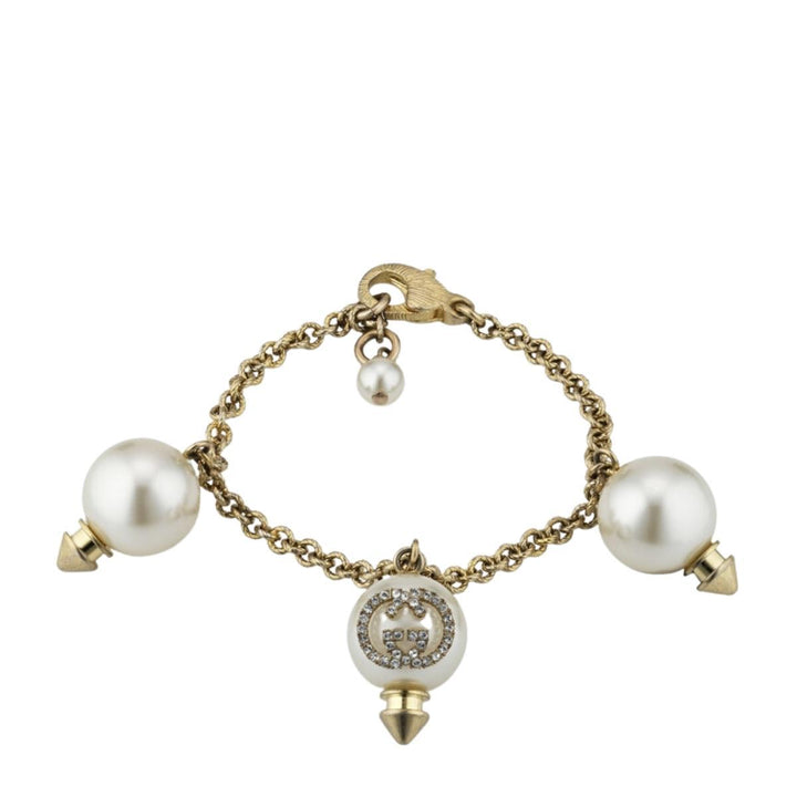 Gucci-Interlocking G Bracelet with Pearls - Runway Catalog