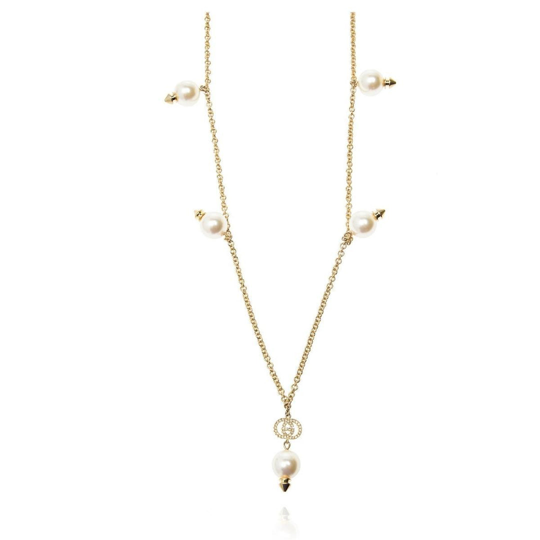 Interlocking G Pearls Pendant Necklace