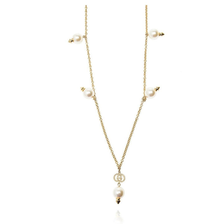 Interlocking G Pearls Pendant Necklace