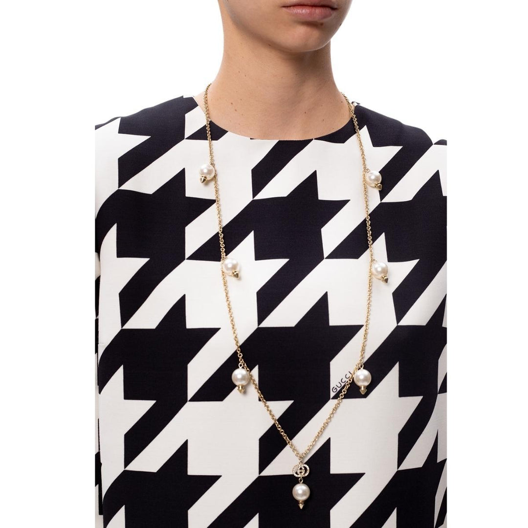 Interlocking G Pearls Pendant Necklace