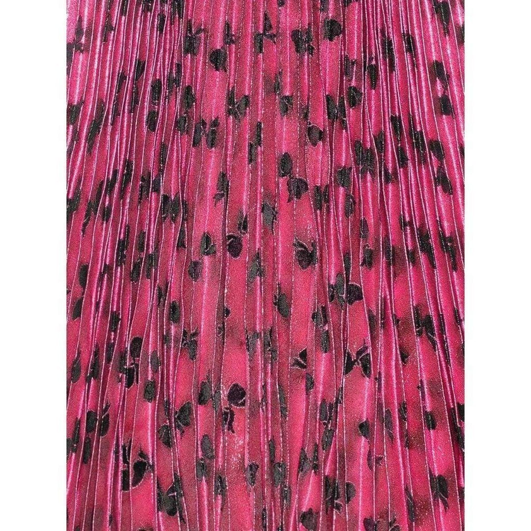 Iridescent Bow Lurex Pleated Skirt