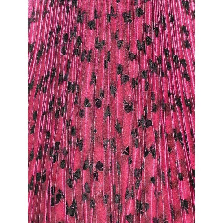 Iridescent Bow Lurex Pleated Skirt