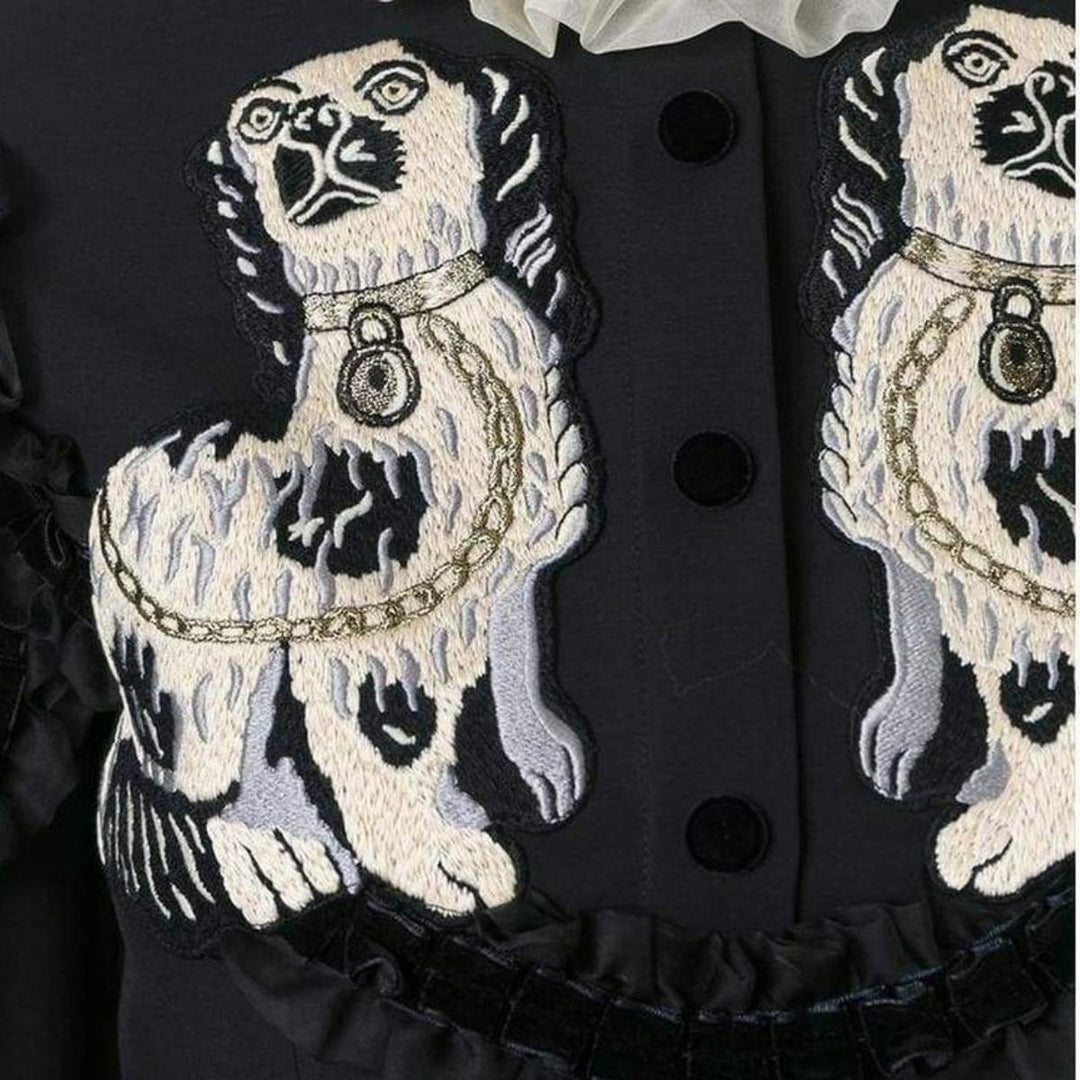 King Spaniel Applique Dress
