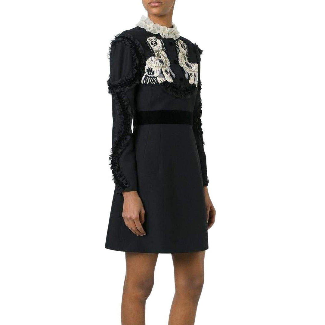 King Spaniel Applique Dress