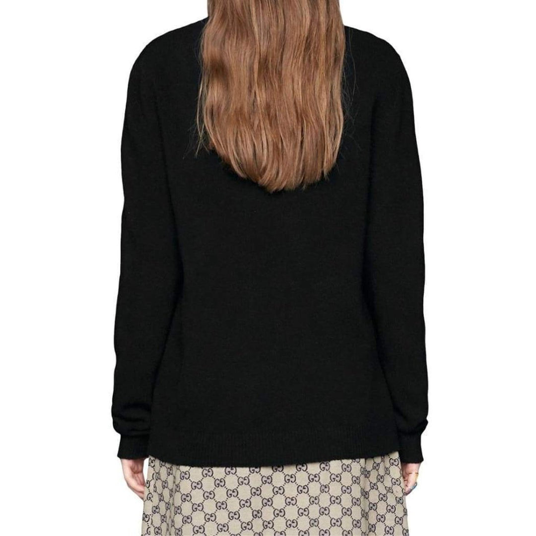 Wool Cardigan With Detachable Rose