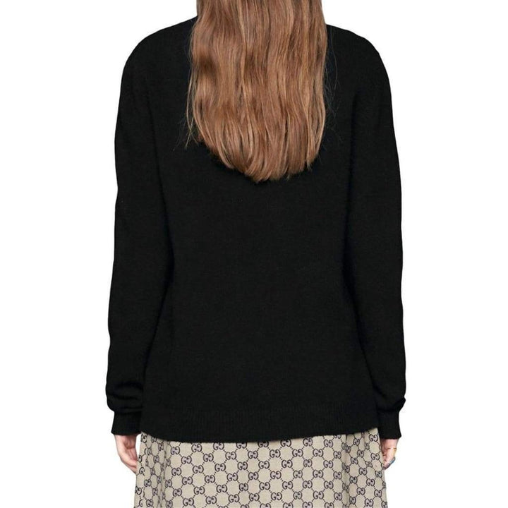 Wool Cardigan With Detachable Rose