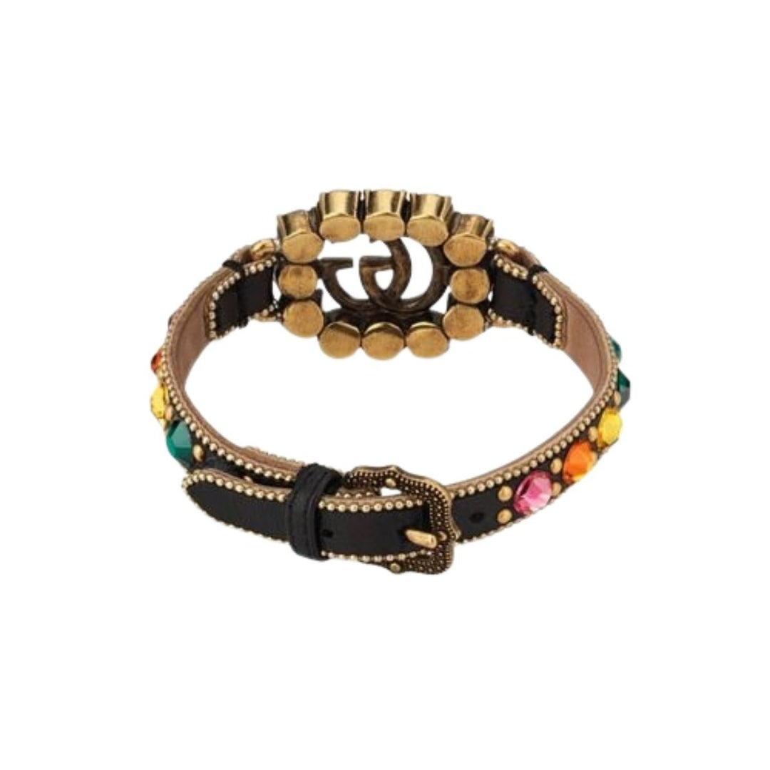 Leather Bracelet with Double G