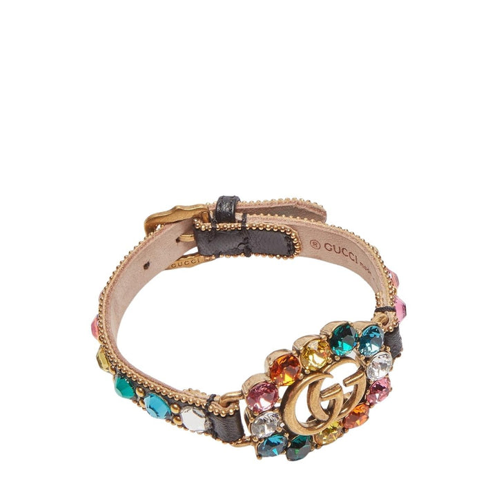 Leather Bracelet with Double G