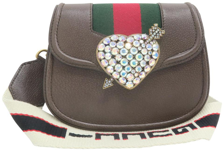 G*G Linea Small Totem Brown Calfskin Shoulder Bag