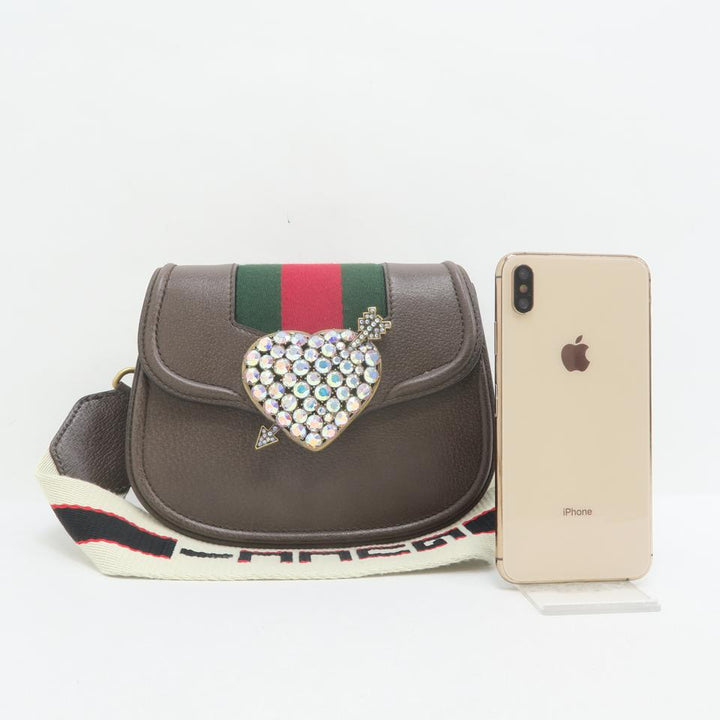 G*G Linea Small Totem Brown Calfskin Shoulder Bag