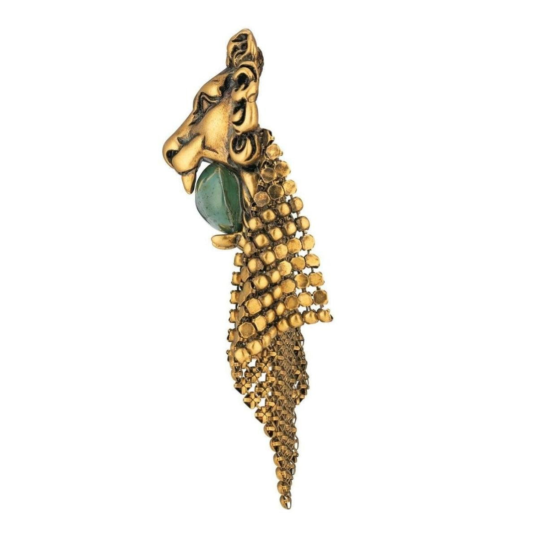 Lion Head Mesh Earrings
