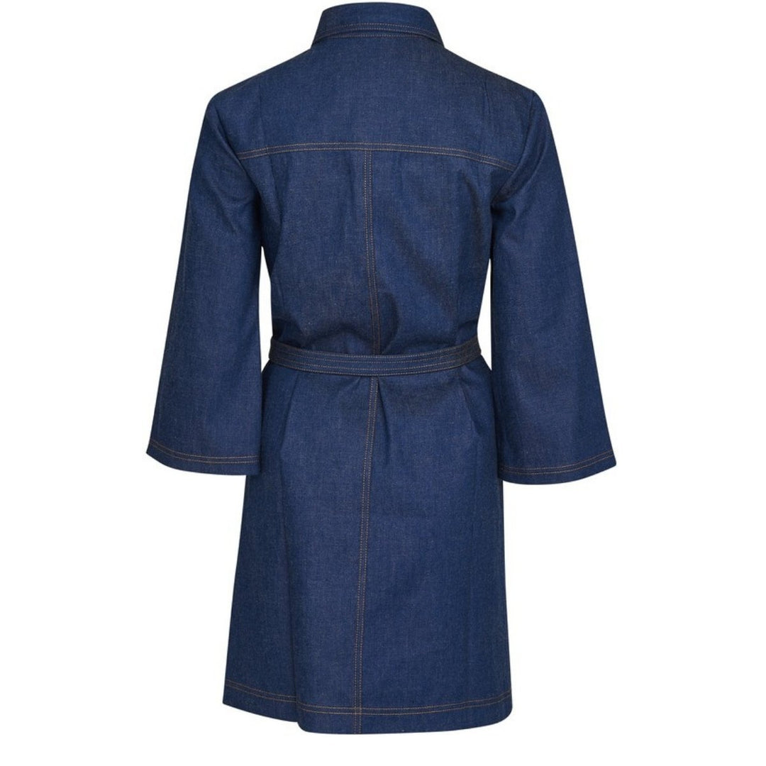 Logo Embroidered Denim Dress