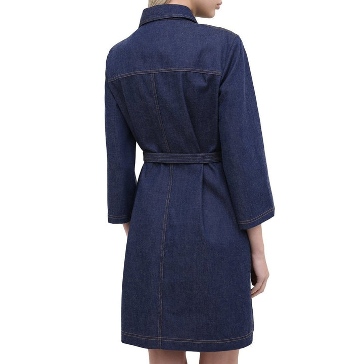 Logo Embroidered Denim Dress