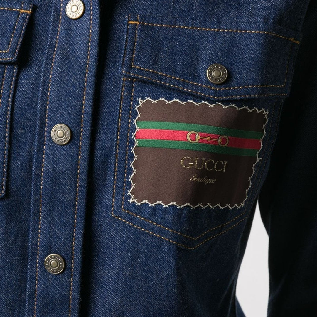 Logo-patch Denim Shirt