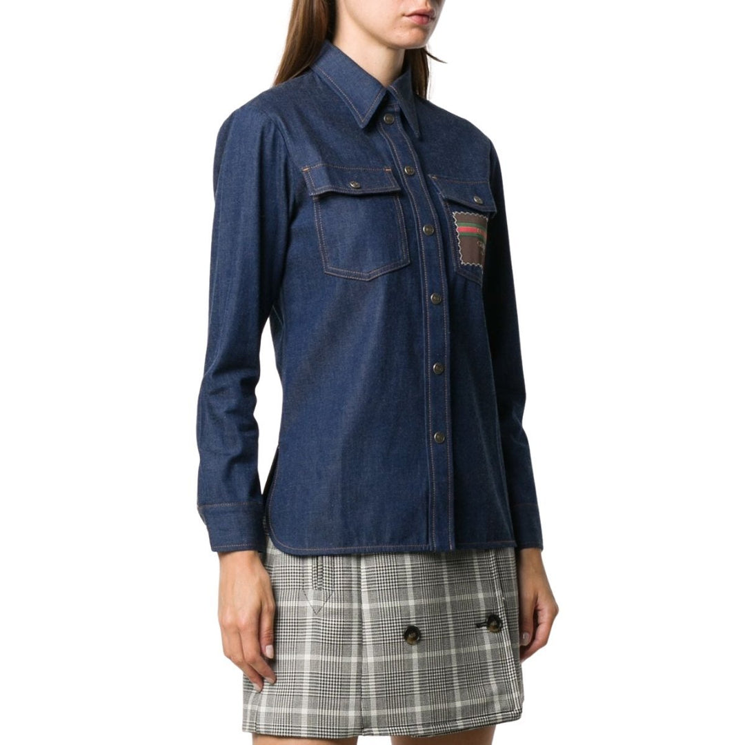 Logo-patch Denim Shirt