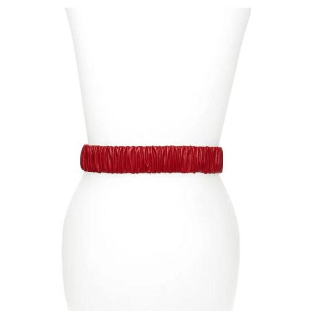 Gucci Marmont GG Red Leather Strectch Belt Size 95/38 602074