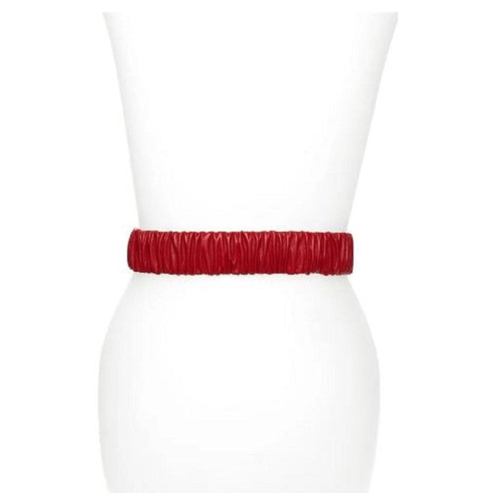 Gucci Marmont GG Red Leather Strectch Belt Size 95/38 602074