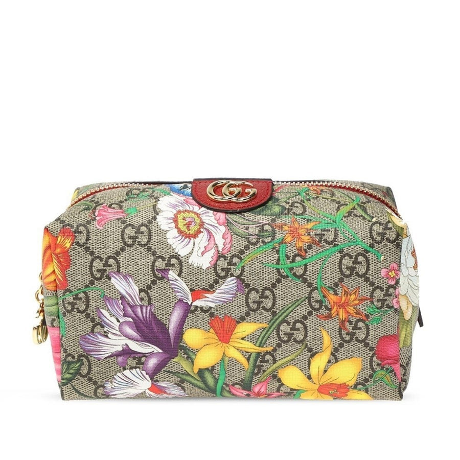 Gucci-Medium Floral Ophelia Gg Supreme Cosmetic Pouch Bag - Runway Catalog