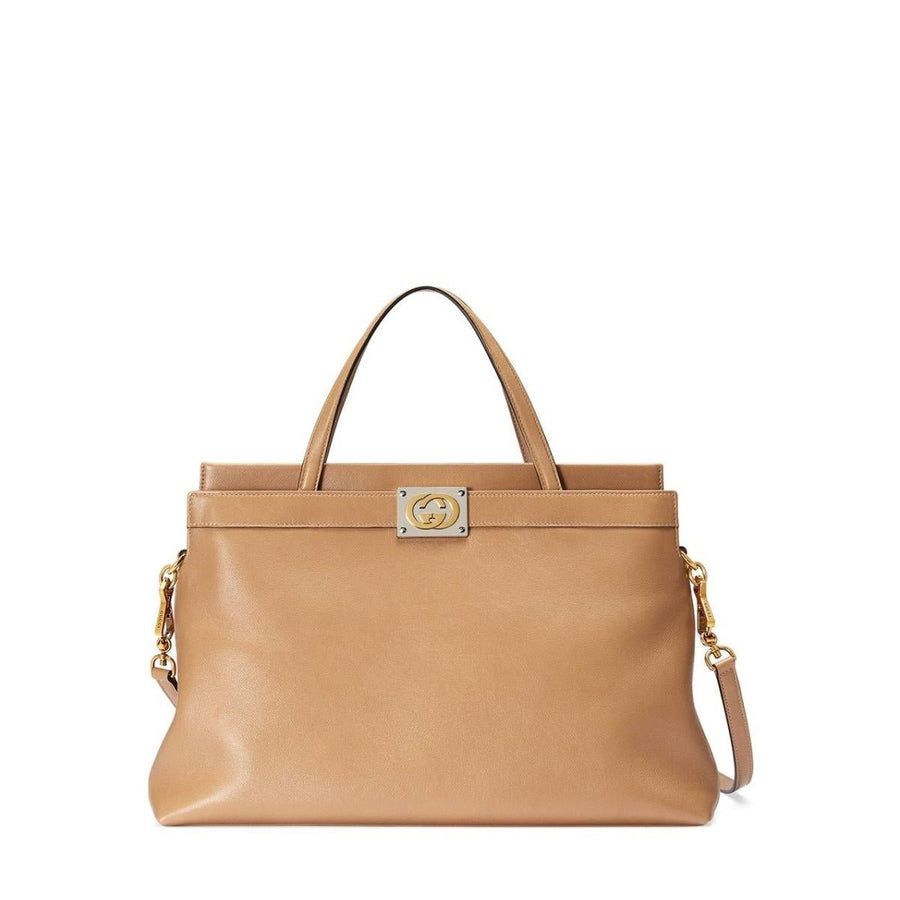 Gucci-Medium Leather Tote Bag - Runway Catalog