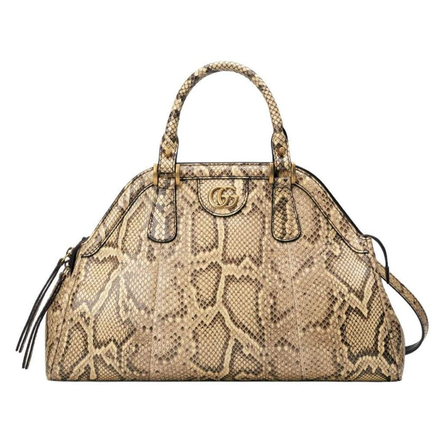 Gucci-Medium RE(BELLE) Genuine Python Satchel - Runway Catalog