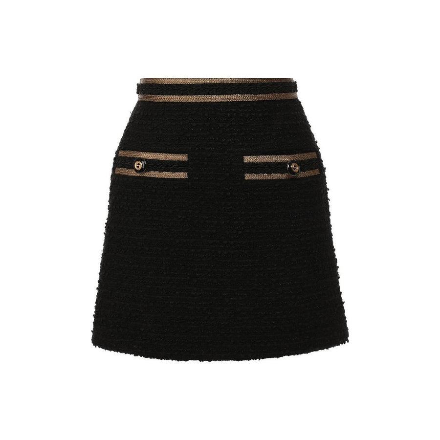Gucci-Metallic-trimmed Cotton-blend Tweed Mini Skirt - Runway Catalog
