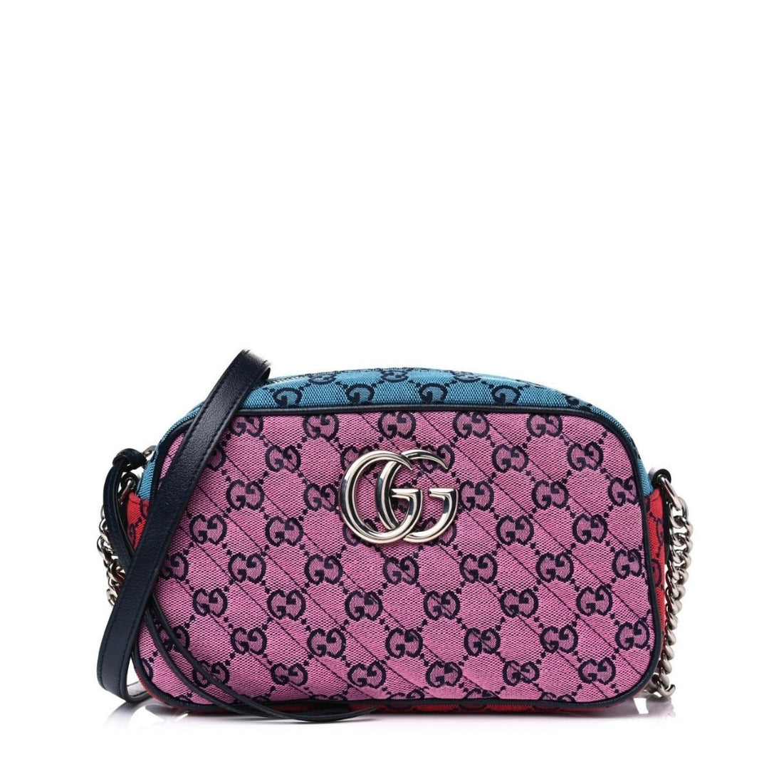 Gucci-Multicolor GG Marmont Chain Shoulder Bag - Runway Catalog