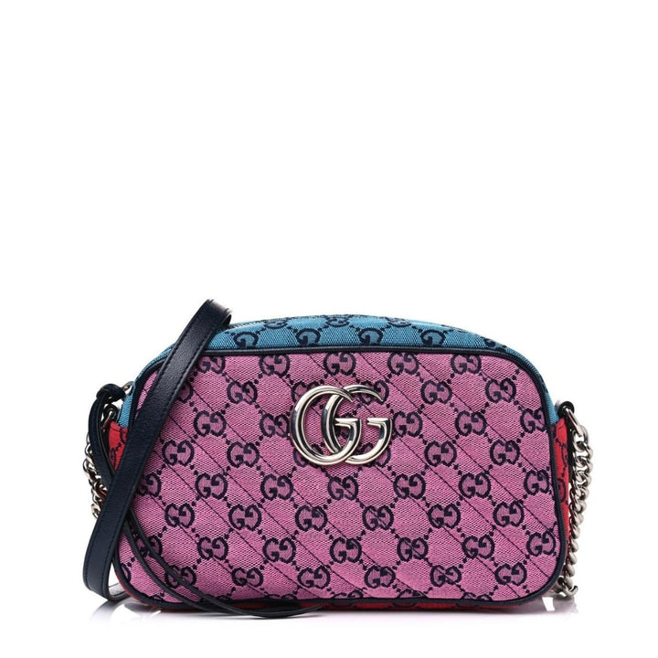 Gucci-Multicolor GG Marmont Chain Shoulder Bag - Runway Catalog