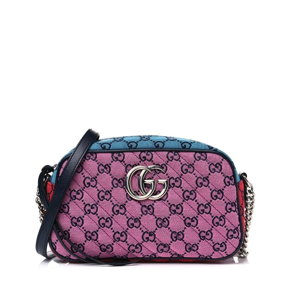 Gucci-Multicolor GG Marmont Chain Shoulder Bag - Runway Catalog