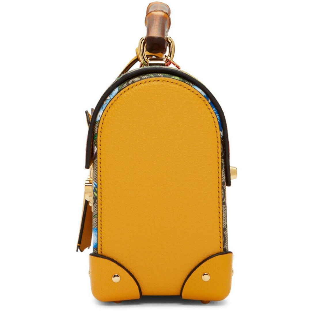 Multicolor Small GG Flora Bamboo Padlock Bag
