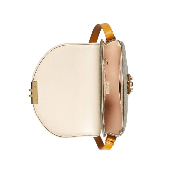 Natural Padlock GG Small Leather Shoulder Bag