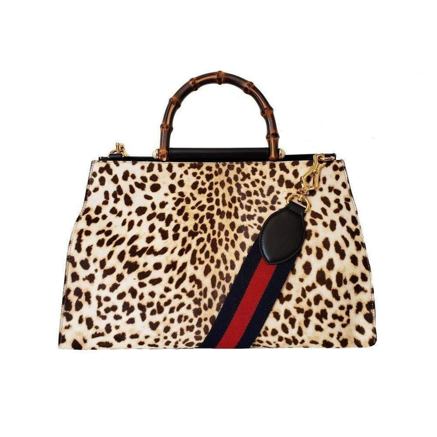 Gucci-Nymphaea Leopard Print Large Bag - Runway Catalog