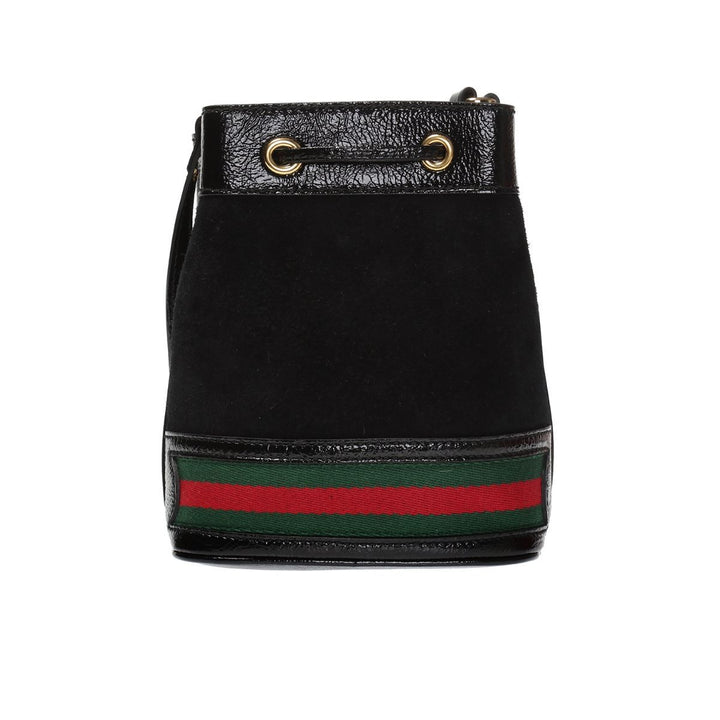 Gucci Ophidia Mini Textured Leather-Trimmed Suede Bucket Bag 550620