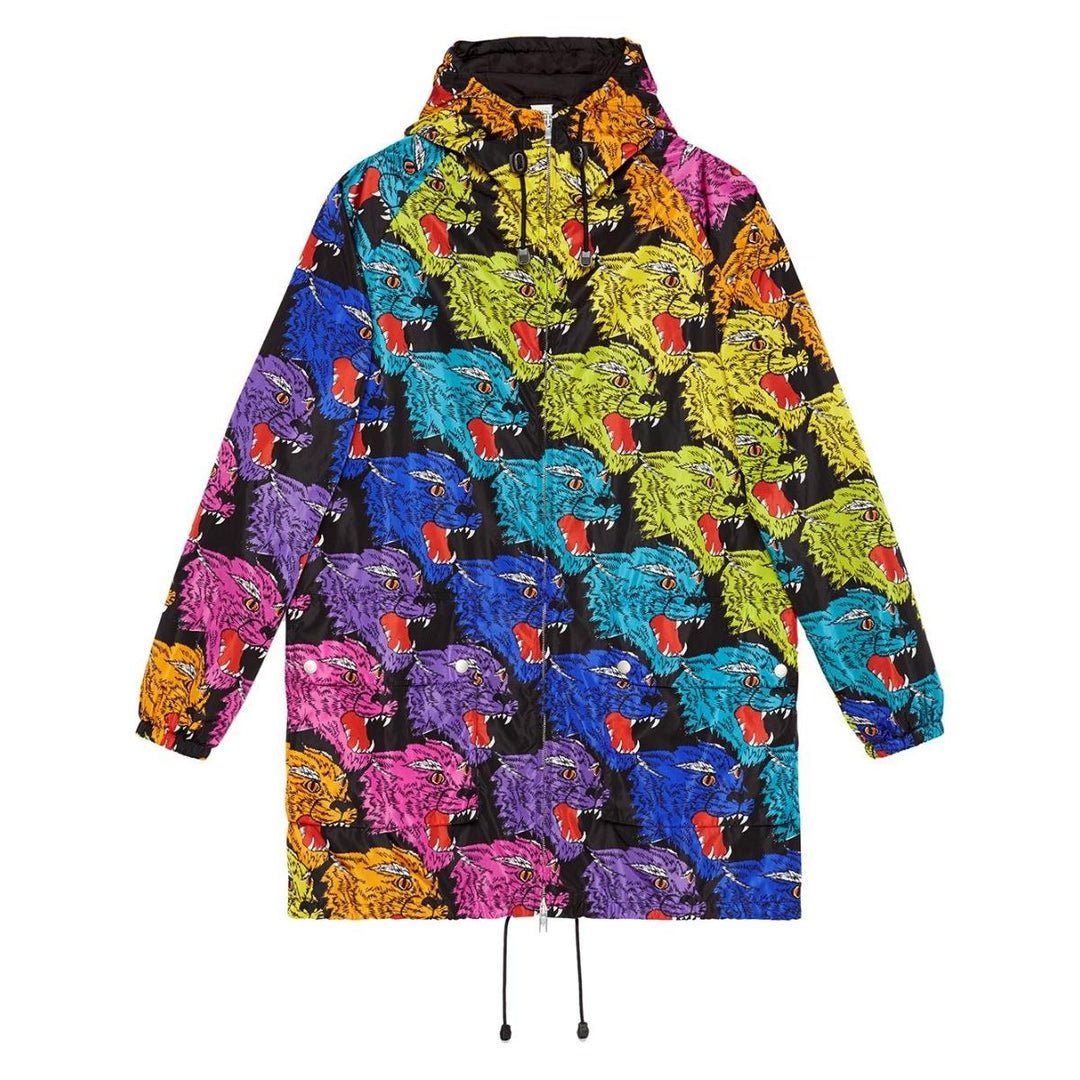 Gucci-Panther face nylon jacket - Runway Catalog
