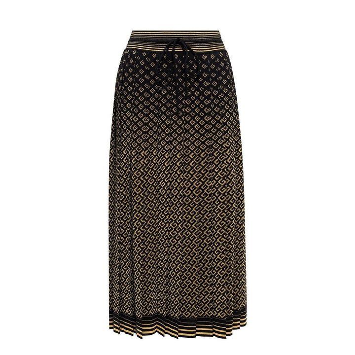 Gucci-Patterned Pleated Wool Blend Skirt - Runway Catalog