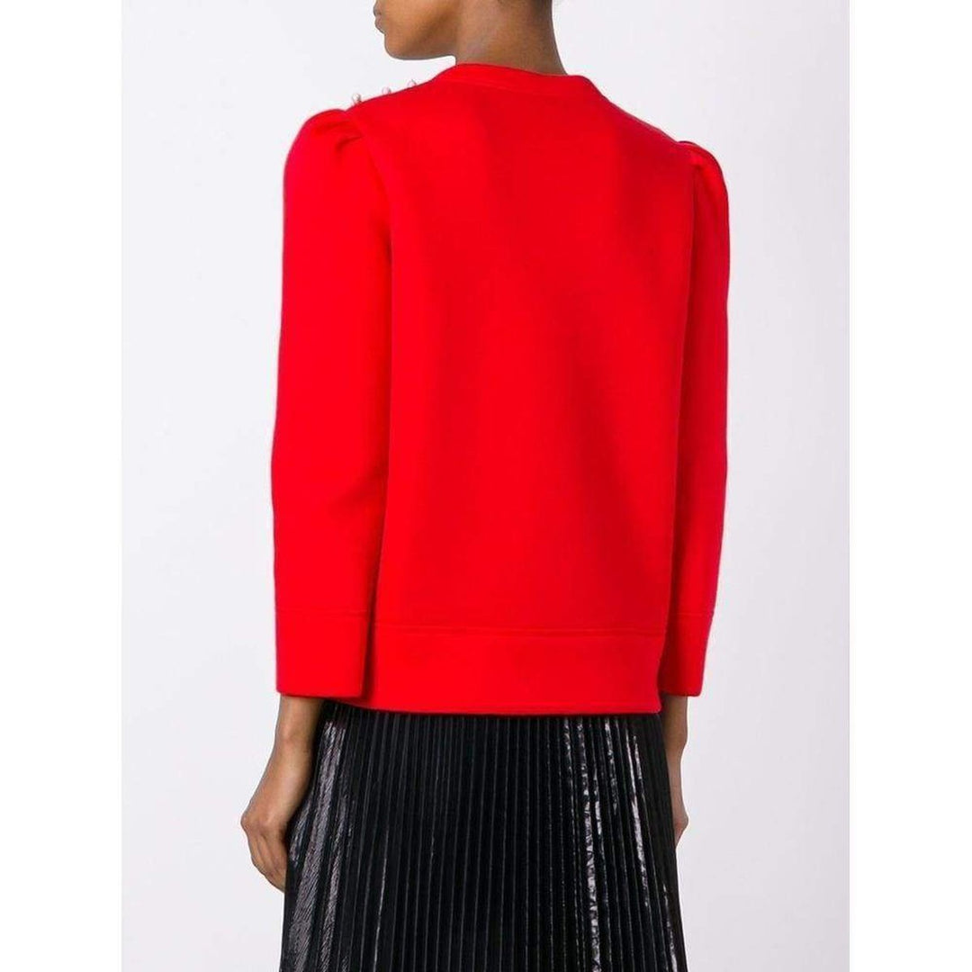 Pearl Embellished Jersey Sweatshirt