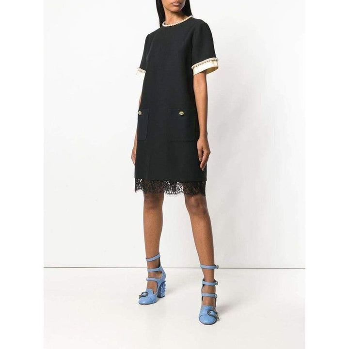 Pearl Embellished Shift Dress
