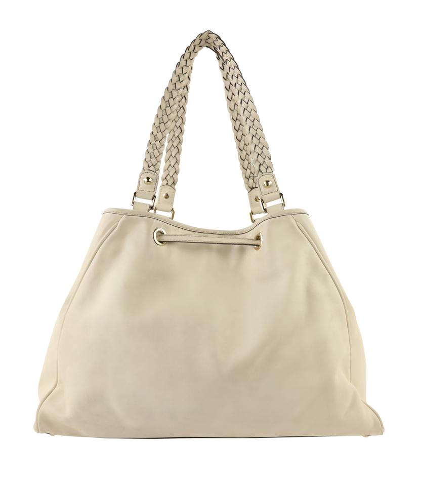 G*G Peggy Off White Leather Tote
